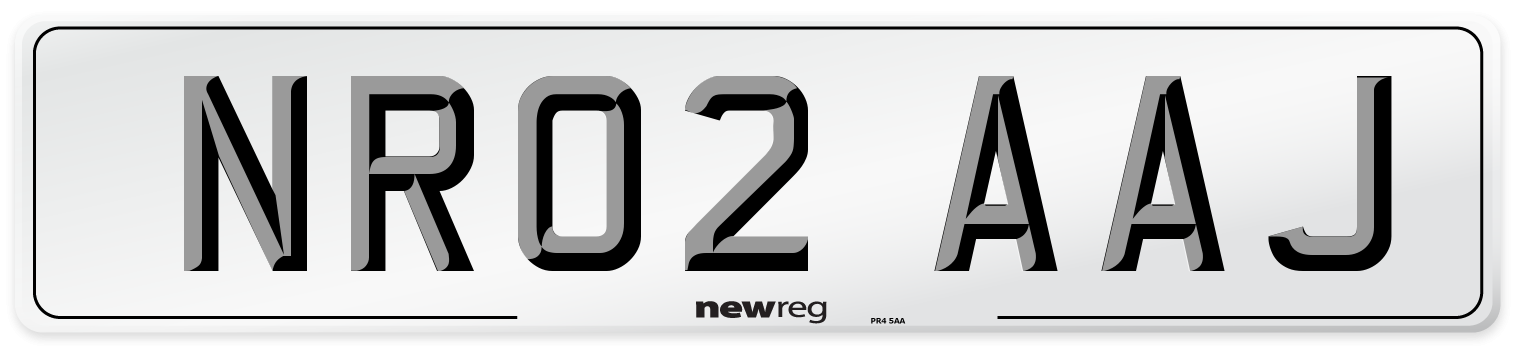 NR02 AAJ Number Plate from New Reg